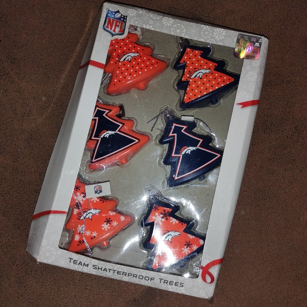 NFL Denver Broncos Team Shatterproof Christmas Ornaments